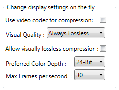 Change display settings on the fly